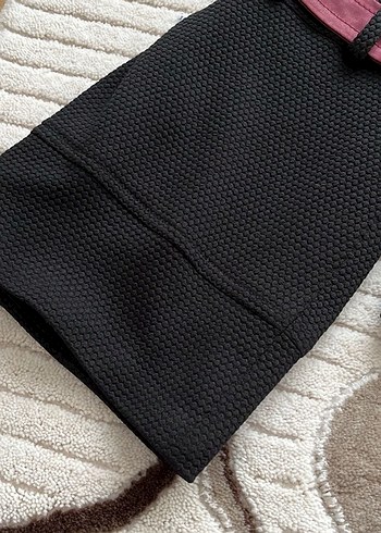 Bordo Detaylı Kısa Kesim Kadın Blazer - Görsel 2