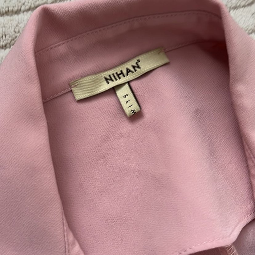 Pembe Uzun Kollu Düğmeli Kadın Tunik - Görsel 3