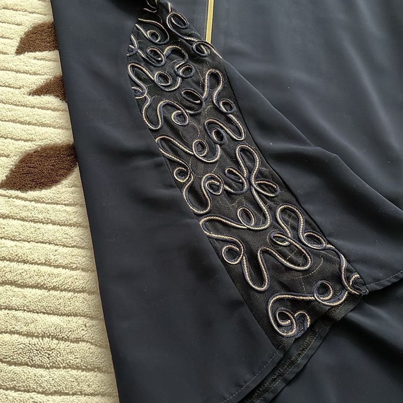 Kadın Lacivert Uzun Kollu Nakışlı Tunik - Görsel 3