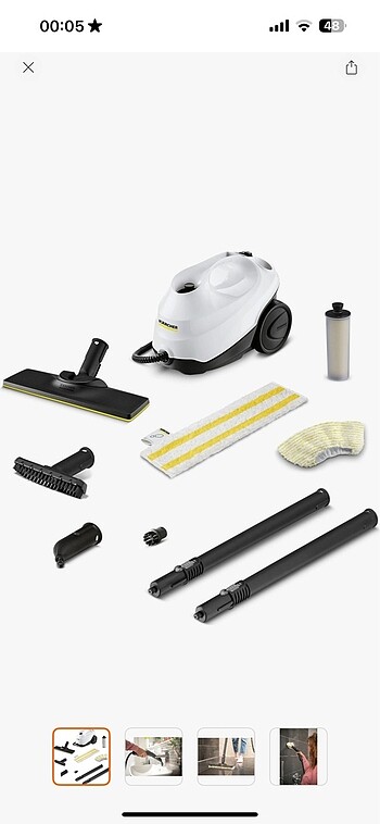 Karcher sc 3 Easyfix Buharlı Temizlik Makinası Sadece 1 defa kul