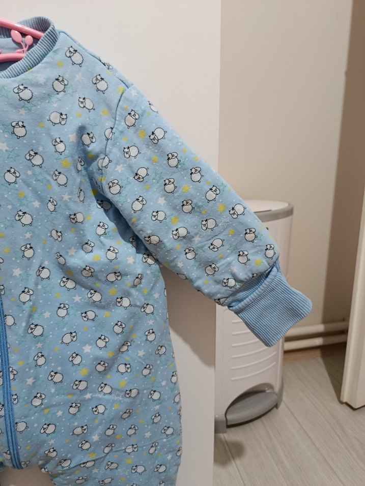 Mavi Fermuarlı Bebek Tulumu 2.5 tog - Görsel 3