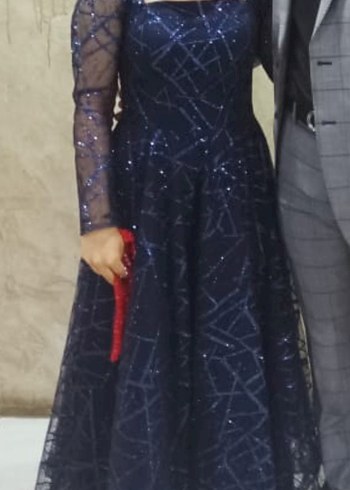 Diğer Uzun Kollu Straplez Gotik Abiye Elbise
