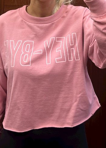 s Beden Pembe Kadın Sweatshirt