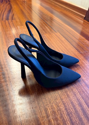 Siyah İnce Topuklu Kadın Stiletto - Görsel 2