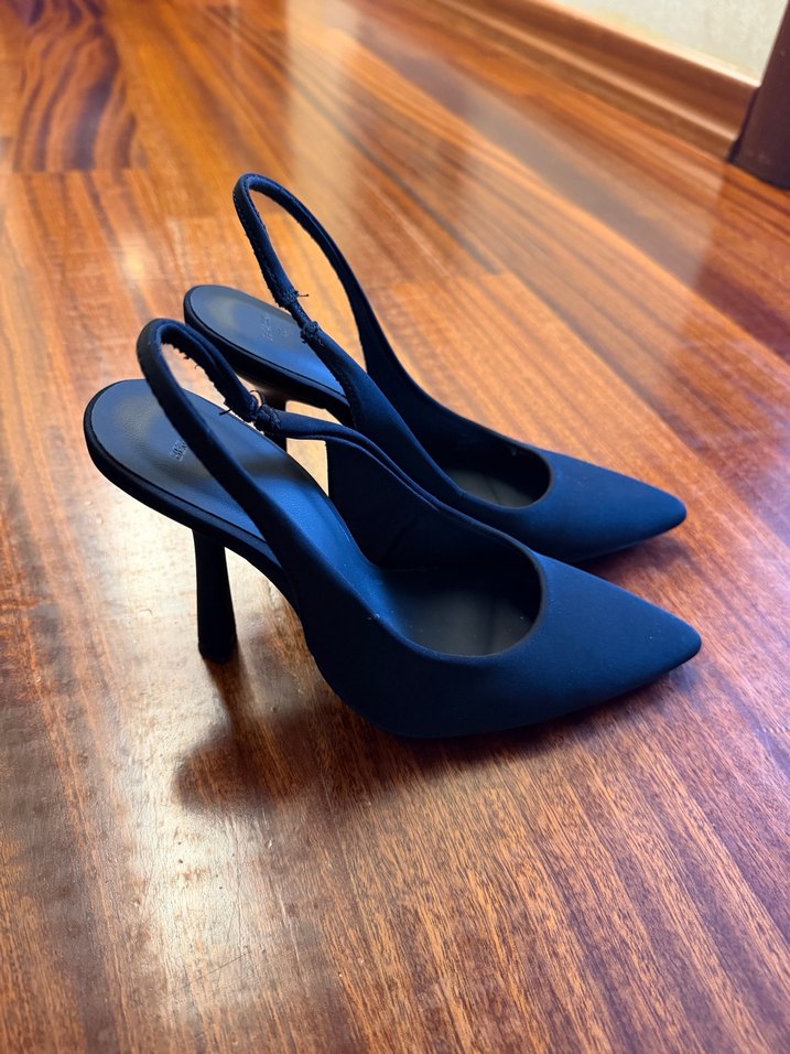 Siyah İnce Topuklu Kadın Stiletto - Görsel 2