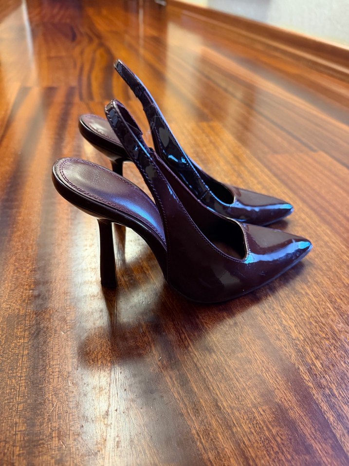 Kahverengi Tokalı Stiletto Kadın Ayakkabı - Görsel 2