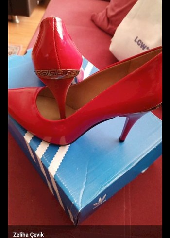 Nine West Kırmızı Deri Dolgu Topuklu Kadın Stiletto - Görsel 8