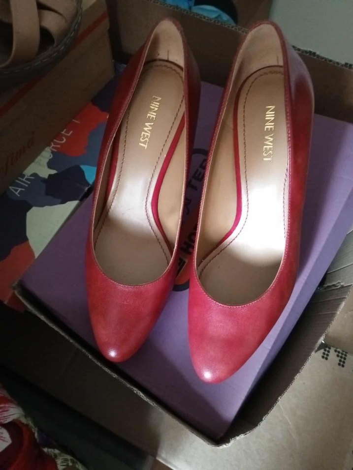 Nine West Kırmızı Deri Dolgu Topuklu Kadın Stiletto - Görsel 2