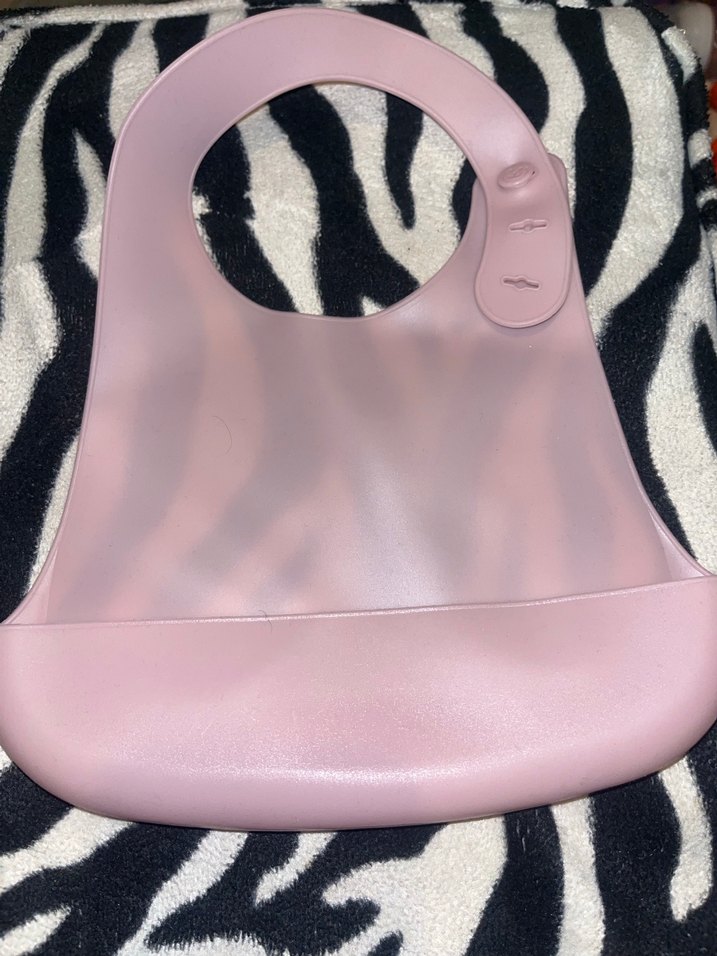 Bebek için desenli pembe önlük seti - Görsel 4