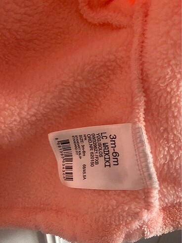 3-6 Ay Beden pembe Renk LC WAİKİKİ POLAR HIRKA 3-6M