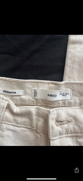 40 Beden beyaz Renk Hiç kullanılmamış Mango mom jean