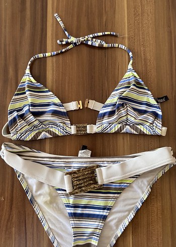 Bohem Zebra Desenli Kemerli Bikini ayyıydız