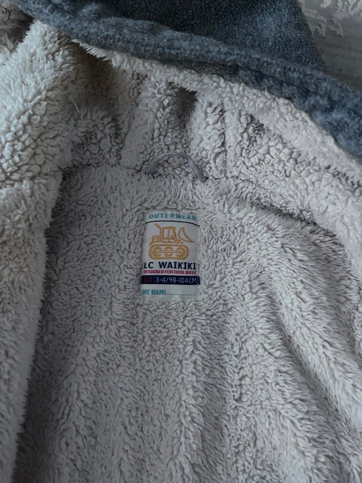 Düğmeli Gri Erkek Çocuk Kabanı - Görsel 3