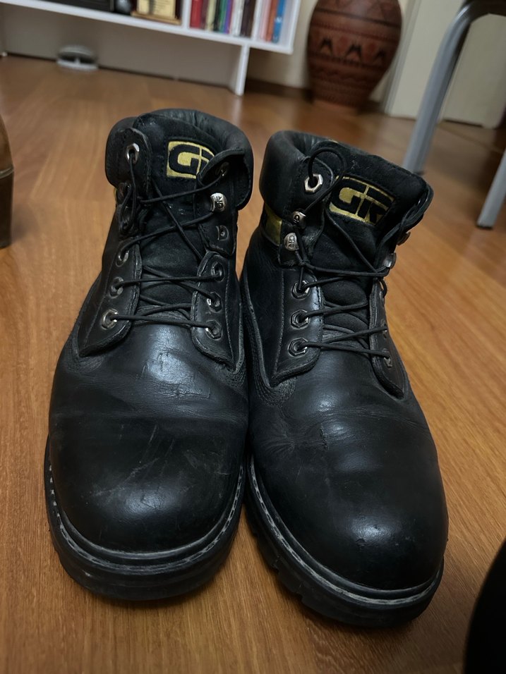 Gri Kadın Deri Bot Wedge Topuklu - Görsel 4