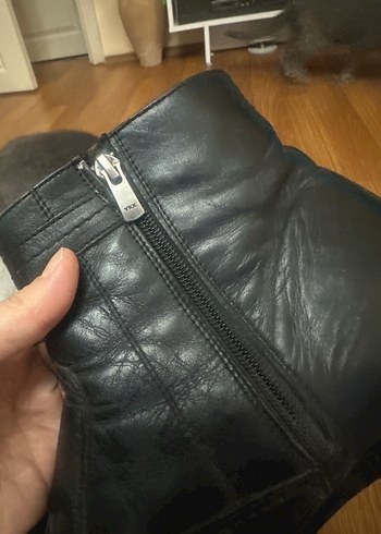 Siyah Deri Tokalı Erkek Bot - Görsel 5