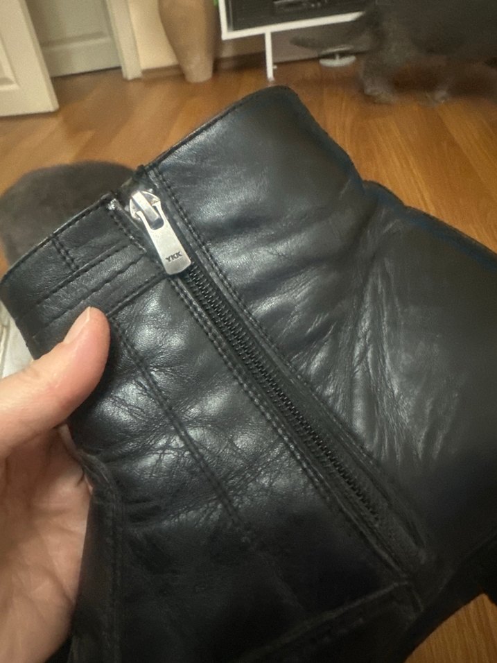 Siyah Deri Tokalı Erkek Bot - Görsel 5