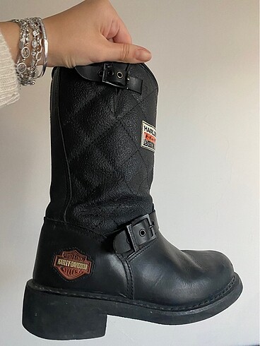 38 Beden siyah Renk Harley Davidson bot