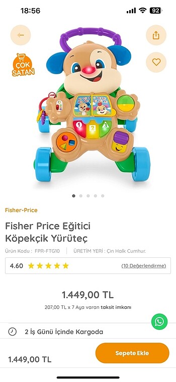 Eğitici köpekçik yürüme arkadaşı