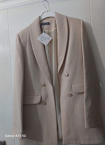 36 Beden camel Renk Bayan blazer ceket