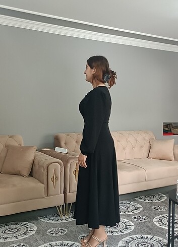 Trendyol & Milla Siyah krep kumaş elbise