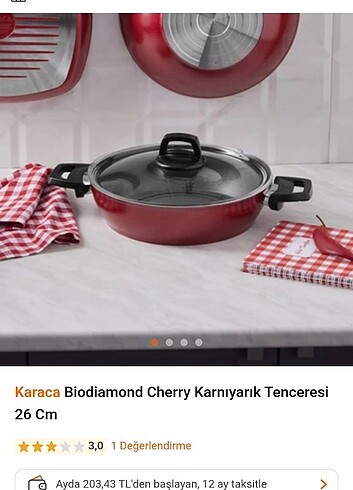 Beden Karaca biodiamond cherry tencere