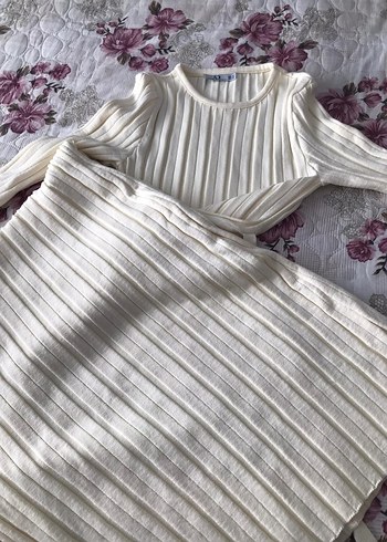Diğer Ayşenur Dinçer Butik-Beyaz Uzun Triko Elbise