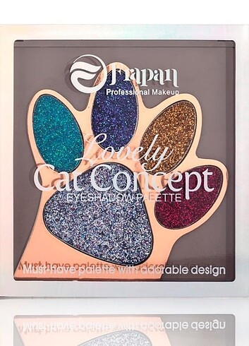 Diğer Kedi patili 5 renkli glitter far