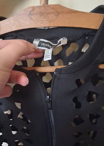 Siyah Dantel Desenli Goth Kadın Ceket - Görsel 4