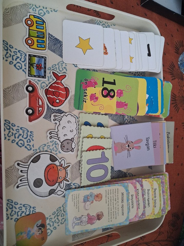 Çocuklar için renkli eğitim kartları - Görsel 2