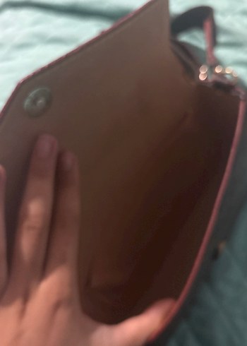Beden kahverengi Renk Kahverengi Kareli Deri Kadın Çapraz Çanta
