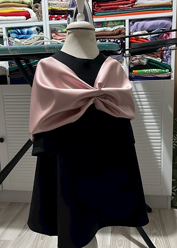 Kız Çocuk Pembe Drapeli Goth Elbise