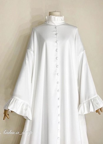 Bordo Uzun Kollu Düğmeli Kadın Elbise - Görsel 2