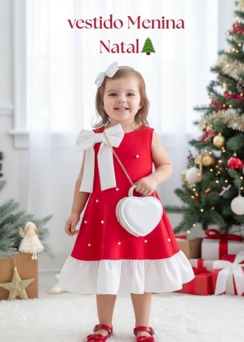 Kız Çocuk Kırmızı Fırfırlı Elbise - Görsel 2