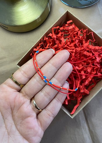 Accessorize Kırmızı Miyuki 2 li bileklik