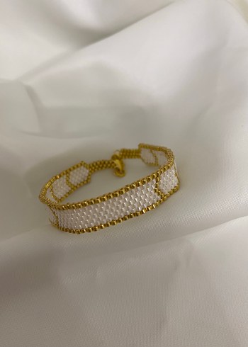 Gold detaylı miyuki bileklik - Görsel 2