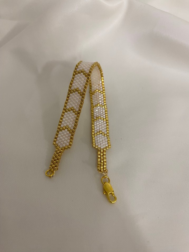 Gold detaylı miyuki bileklik - Görsel 4