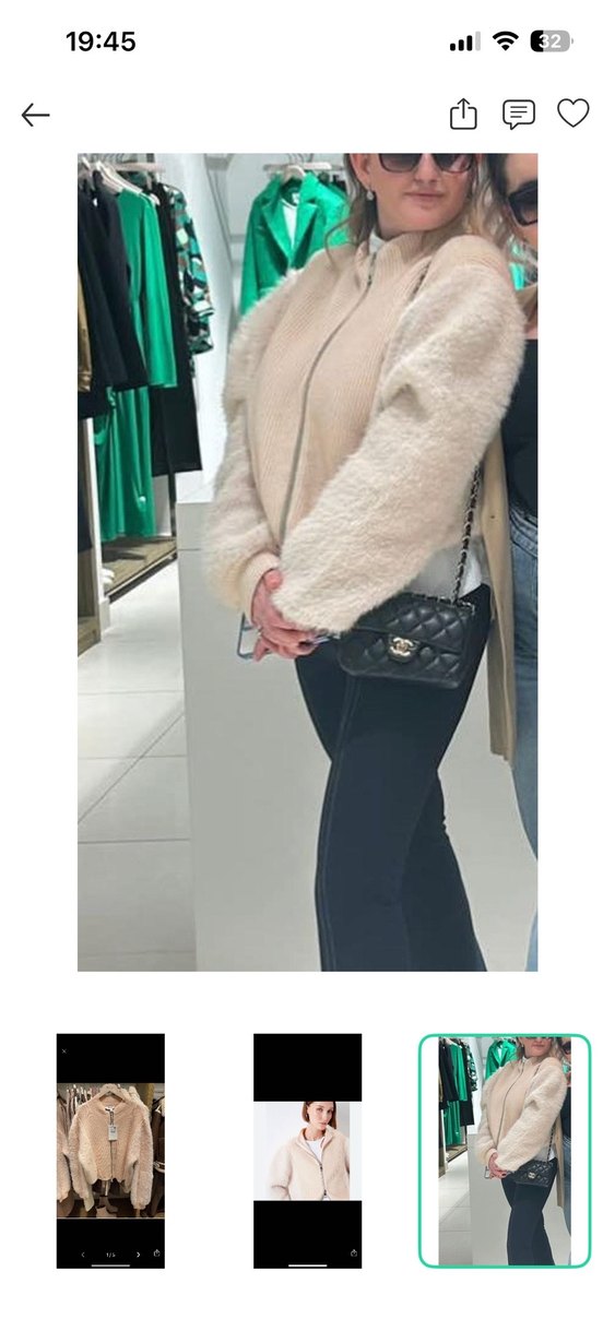 Pudra Pembe Peluş Detaylı Triko Hırka — görsel 2/3
