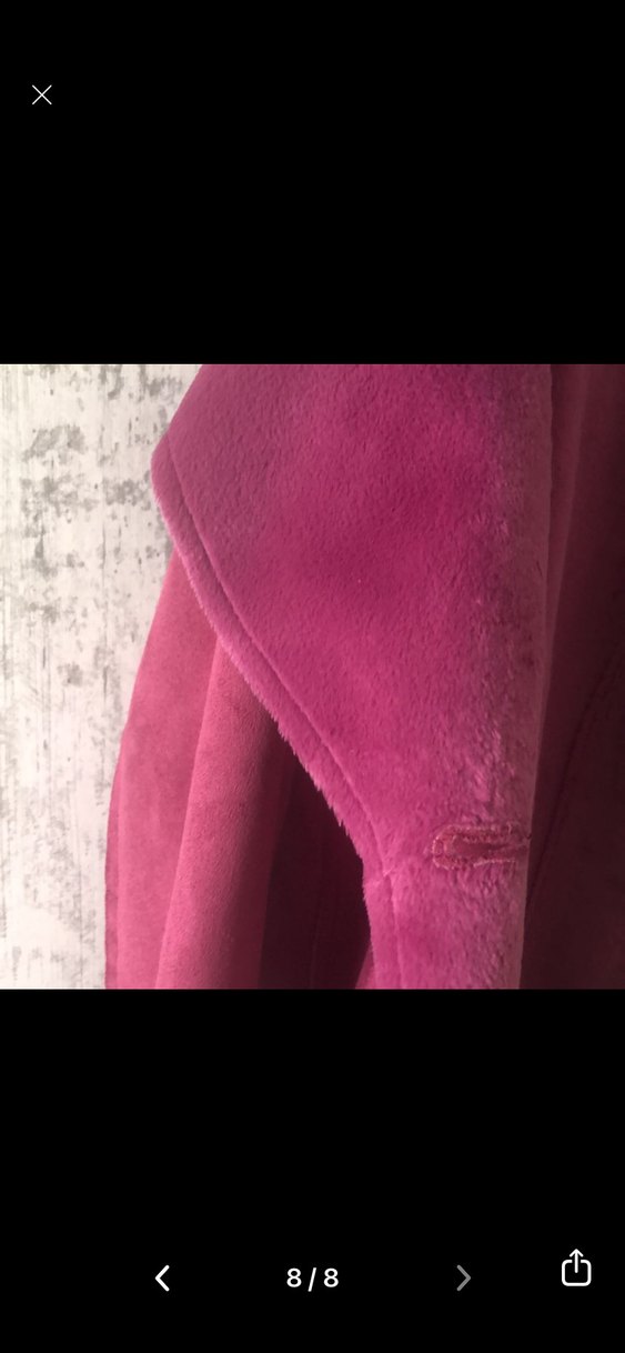 Bordo Süet Düğmeli Midi Kadın Kaban - Görsel 4