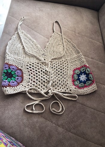 Nakışlı Bohem Çok Renkli Mini Bralet