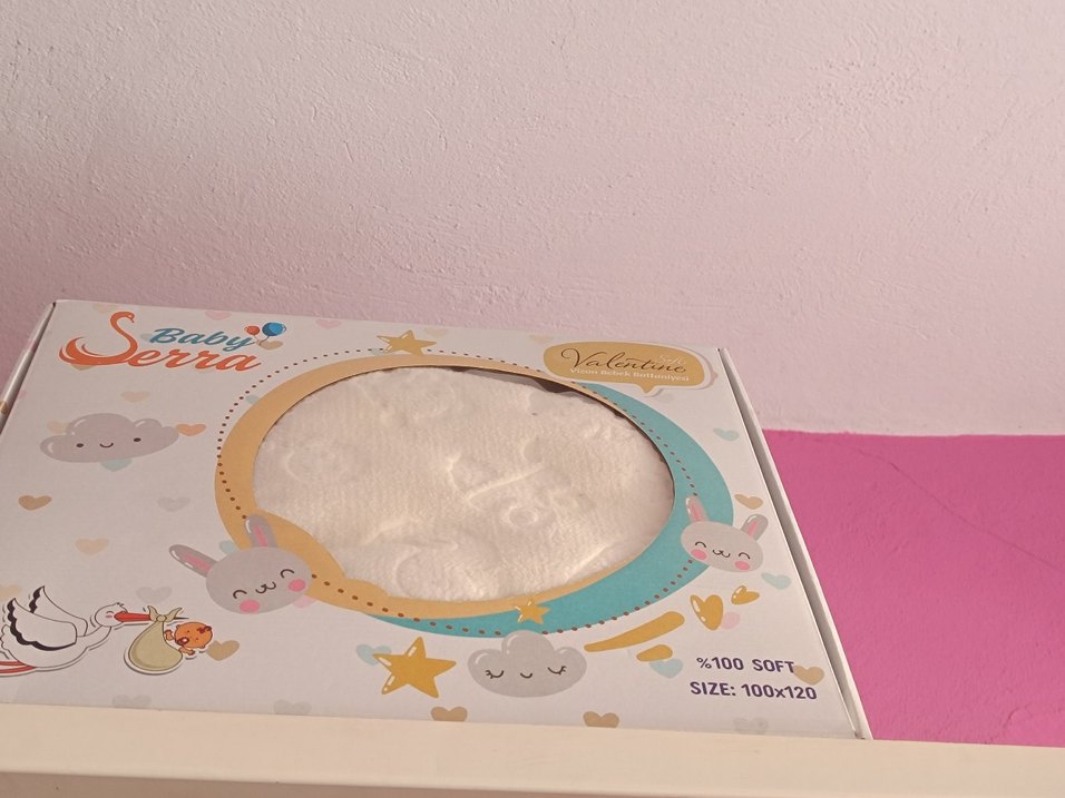 Bej Pastel Bebek Battaniyesi 100x120 cm - Görsel 2