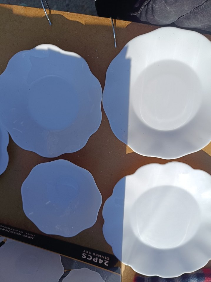 Beyaz Dalgalı Kenarlı Tabak Seti - Görsel 4