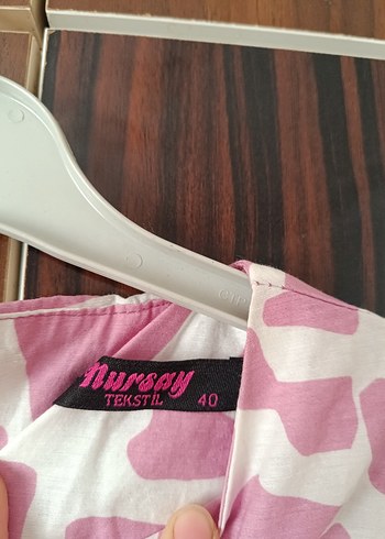 Hobby Life Uzun Kol, Fırfırlı Pembe Batik Elbise