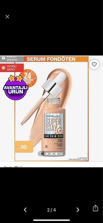 Maybelline Super stay fondoten