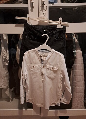 H&m Beyaz uzun kollu gömlek 