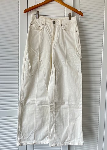 Ekru Midi Kot Pantolon