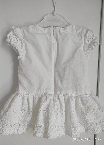 6-9 Ay Beden beyaz Renk Mayoral gupurlu elbise