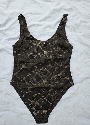 Oysho Oysho siyah dantel bodysuit