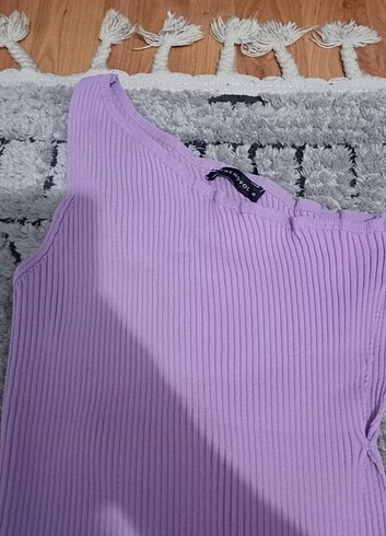 40 Beden Lila elbise 