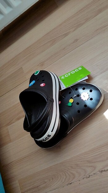 39 Beden siyah Renk Crocs terlik