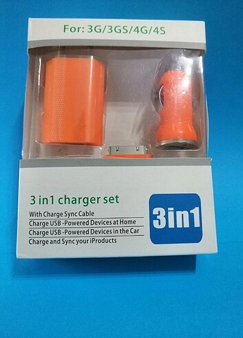  3 lü usb şarj seti
